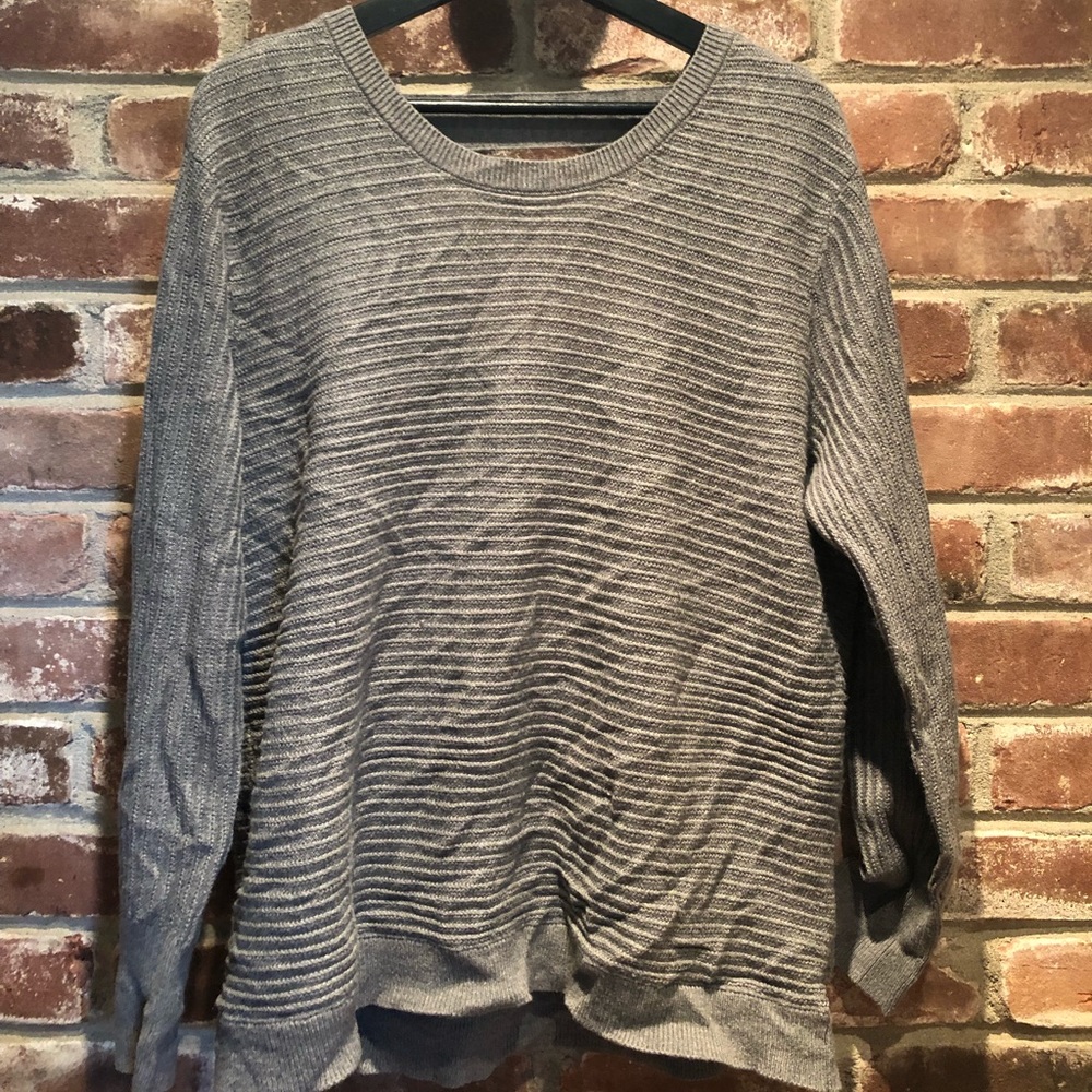 Women’s Grey Knit Sweater w/ Open Back